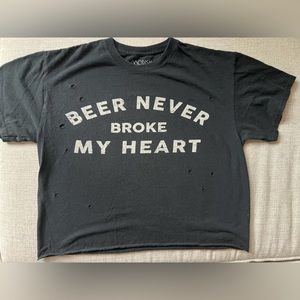 Beer never broke my heart tee
